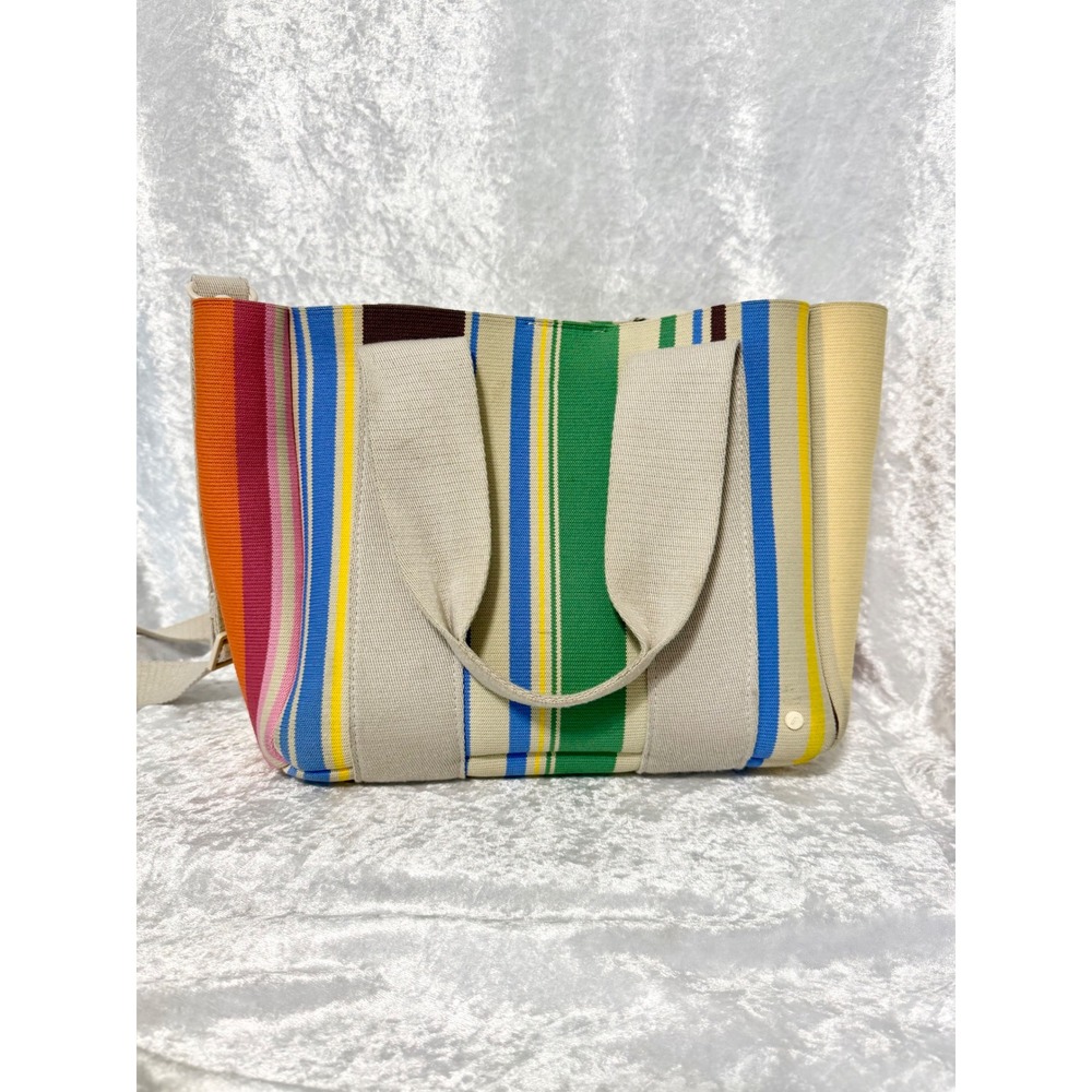 STATE Wellington Cabana Tote Multicolor Rainbow Crossbody Handbag Dual Handle